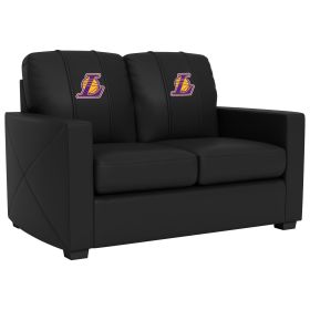 Silver Loveseat with Los Angeles Lakers Secondary