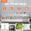 VEVOR Refrigerated Condiment Prep Station, 140 W Countertop Refrigerated Condiment Station, with 3 1/3 Pans & 4 1/6 Pans
