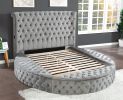 Hazel Queen 5 Pc Vanity Bedroom Set Made With Wood In Gray Color