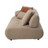 ACME Carrick Sectional Sofa w/6 Pillows, Beige Sandwich Mesh Fabric LV03920