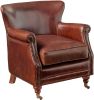 ACME Leeds Accent Chair in Vintage Dark Brown Top Grain Leather 96679