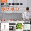 VEVOR Refrigerated Condiment Prep Station, 160 W Countertop Refrigerated Condiment Station, with 5 1/3 Pans & 4 1/6 Pans