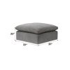 Naveen Gray Linen Modular Sectional Sofa with Ottoman