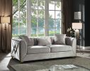 Velencia 2Pc Modern Living Room Set in Cream