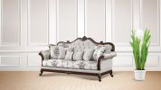 Gloria Traditional Style 5PC button tufted Living Room Set in white