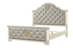 Jasmine King 4 Pc Unique LED Vanity Bedroom Set made with Wood in Beige