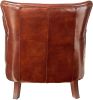 ACME Leeds Accent Chair in Vintage Dark Brown Top Grain Leather 96679
