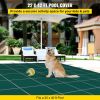 VEVOR Inground Pool Safety Cover, 22 ft x 42 ft Rectangular Winter Pool Cover with Right Step, Triple Stitched, High Strength Mesh PP