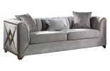 Velencia 2Pc Modern Living Room Set in Cream