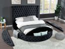 Hazel Queen 5 Pc Bedroom Set Made With Wood In Black Color