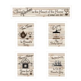 "Kitchen Friendship Collection II" 5-Piece Vignette by Millwork Engineering, White Frame