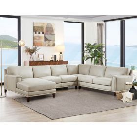 Hayward Leather Left Chaise Sectional