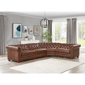 Aliso L-Shaped Leather Sectional