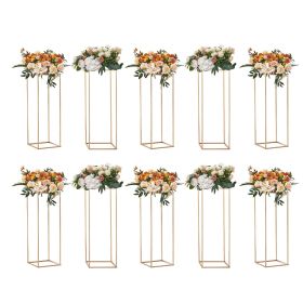 VEVOR 10PCS 31.5inch High Wedding Flower Stand, With Acrylic Laminate,Metal Vase Column Geometric Centerpiece Stands
