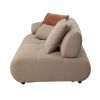 ACME Carrick Sectional Sofa w/6 Pillows, Beige Sandwich Mesh Fabric LV03920