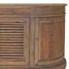 70 Inch Sideboard Console Serving Buffet Cabinet, 2 Shuttered Doors, Brown