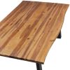 Dining Table Solid Acacia Wood 78.7"x35.4"