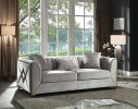 Velencia 2Pc Modern Living Room Set in Cream