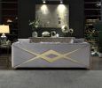 Velencia 2Pc Modern Living Room Set in Silver