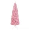 7ft Artificial Christmas Tree, Holiday Xmas Pencil Tree Decoration with Automatic Open for Home Party, Pink