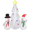 6ft Christmas Inflatable Tree with Star and Snowmen, LED Lighted for Home Indoor Outdoor Garden Lawn Decoration Party Prop