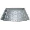 Christmas Tree Collar Steel Tree Ring Skirt Home Xmas Decoration with Snowflake Engraved, 26" Base, Silver