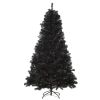 7ft Black Pencil Artificial Christmas Tree Halloween Style Automatic Open Holiday Home Decoration