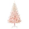 7ft Pencil Christmas Tree, Pink Artificial Christmas Tree for Holiday Home Decoration with Metal Stand & Automatic Open, Pink