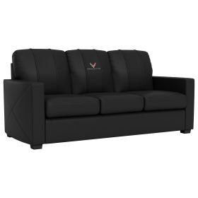 Silver Sofa with Corvette Signature Logo