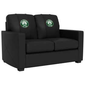 Silver Loveseat with Milwaukee Bucks Secondary Logo