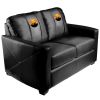 Silver Loveseat with Horses Sunset Logo Panel