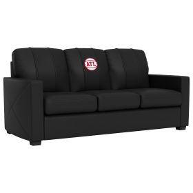 Silver Sofa with Atlanta Hawks Secondary