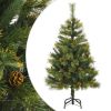 Artificial Hinged Christmas Tree Green PVC, PE, Metal 4.9 feet