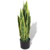 Fake Plant Green Plastic and iron wire, Real wood 25.6 in tall