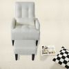 Redde Boo Brand New Modern Design Living Room Cream White Recliner Soft Cozy Sofa Chair With Ottoman