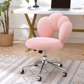 360Â°Swivel Height Adjustable,Swivel Chair,Teddy fabric,home office chair
