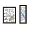 Trendy Decor 4U 2- Piece Vignette What if I FAIL? Black Framed Wall Art for Living Room, Bedroom Wall Art Print for Home Decor by Deb Strain