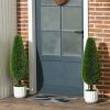 2 Pack 3 Feet Artificial Cedar Teardrop Shaped Bush with Plastic Nursery Pot
