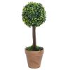 Artificial Plant Set of 2 Mixed Green