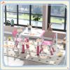 Adjustable Kids' Table and Chair Set, 3 Pieces, Easy Clean, Pink, Perfect for Daycare and Classroom Use
