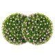2 PCS Artificial Plant Topiary Balls 17.5 Inch Faux Decorative Balls with Pink Flowers