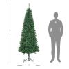 7ft Artificial Slim Christmas Tree with Realistic Branches & 865 Tips, for Home Party Holiday Decoration, Green