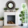 43.3" Artificial Ball Cypress Topiary Tree, Fake Plant in Pot for Indoor Outdoor Living Room Green