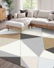 Large Area Rug 5 x 7 ft Anti-Skid Tear-Resistant Floor Mat Modern Charcoal Gray