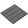 WPC Tiles 11.8"x11.8" 11 pcs 11 ftÂ² Gray