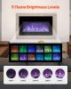 50 inch Electric Fireplace Wall Mounted Recessed with Remote Control 1500W