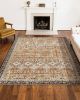Large Area Rug 8 x 10 ft Anti-Skid Tear-Resistant Floor Mat Vintage Brown Green