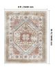 Large Area Rug 8 x 10 ft Anti-Skid Tear-Resistant Floor Mat Vintage Brown Red