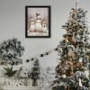 Trendy Decor 4U Three Snowman Pals Black Framed Wall Art for Living Room, Holiday Wall Art Print for Home Decor, Bedroom Wall Art by Jo Moulton