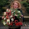 1pc, Christmas Wreath Red Truck Decoration, Large Door Front Wreath, Door Hanging, Christmas Decorations, Home Decoration Wreath